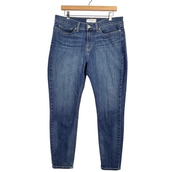 Yummie Denim Skinny Crop Jeans Women's Size 33 Stretch Mid Rise 26”Inseam - Picture 2 of 11
